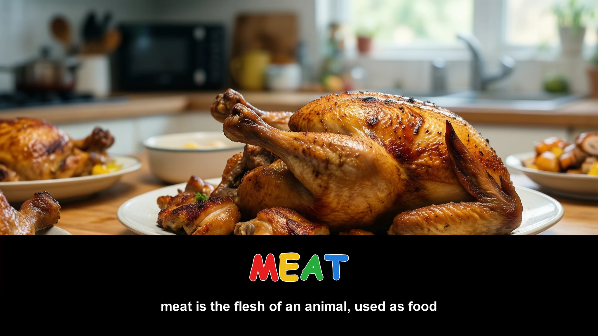 English Illustration for meat